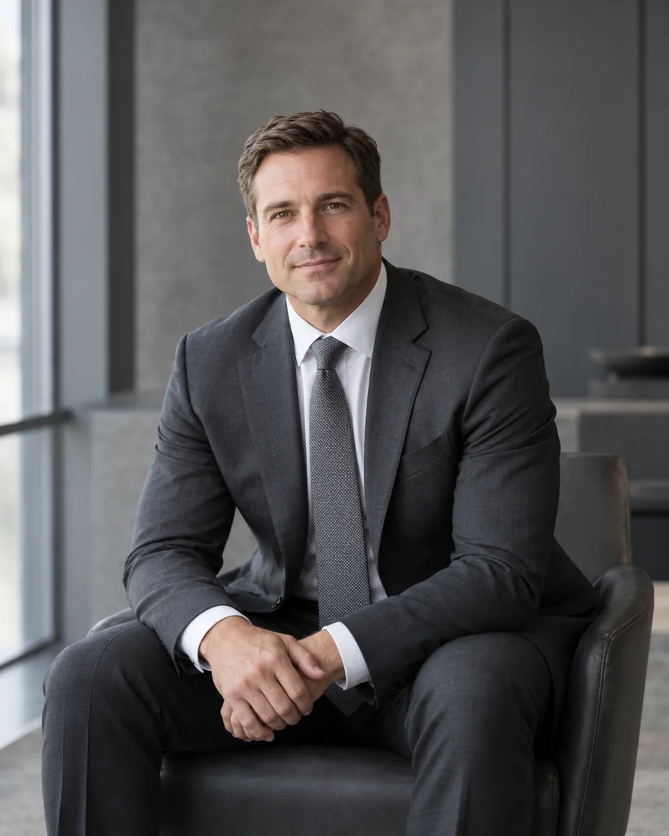 Marcus Reid, founding partner, in professional business attire